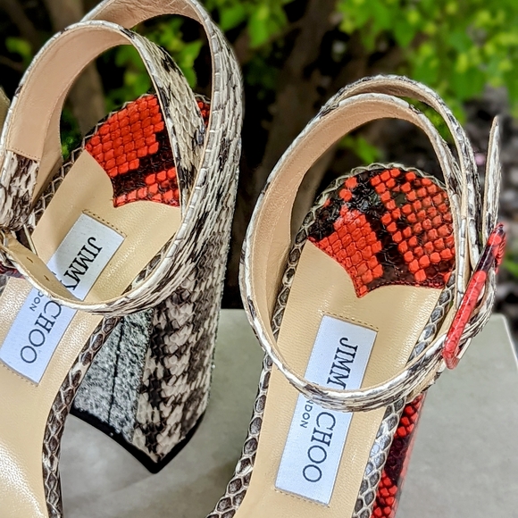 JIMMY CHOO SNAKESKIN PLATFORM! FREE SHIPPING! - Picture 6 of 10